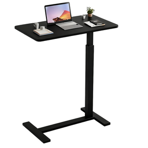 CONCETTA Small Standing Desk Rolling Table with Wheels, Portable Rolling Computer Table with Tilting Top, Adjustable Height Standing Workstation for Home Office, Bed, Sofa, Classroom