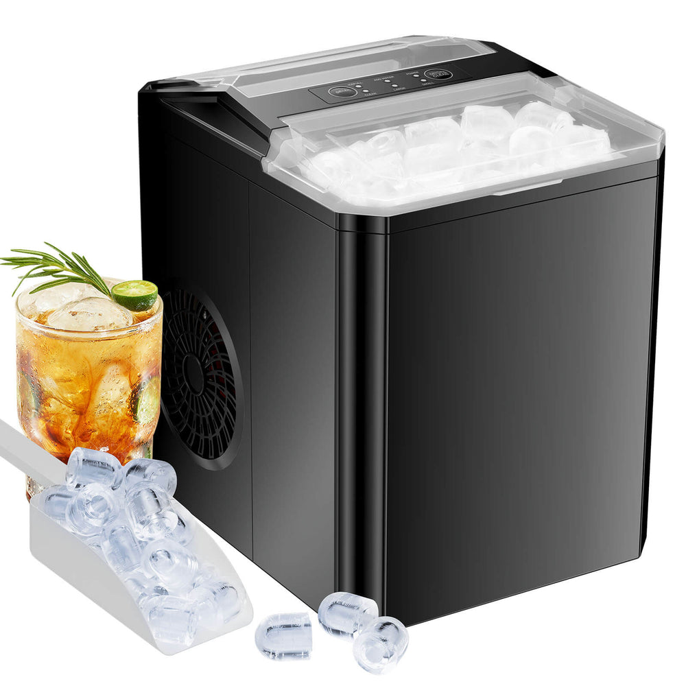 CONCETTA Countertop Ice Maker, Portable Ice Machine Self-Cleaning, 9 Cubes in 6 Mins, for Home Party Office