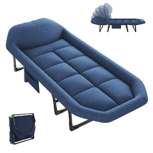 SHOUFTW Folding Camping Cots, Adjustable Camping Bed with Mattress for Camping,Outdoor Acticity