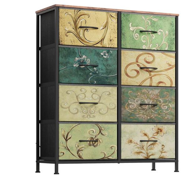 CONCETTA 8-Drawer Fabric Dresser, Storage Organizer Cabinet for Living Room, Bedroom, Office