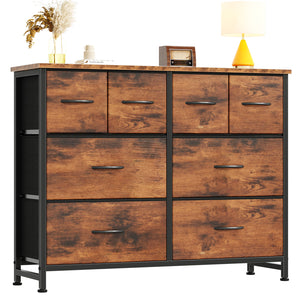 CONCETTA 8-Drawer Fabric Dresser, Wide Chest of Drawers, TV Stand for Bedroom, Living Room