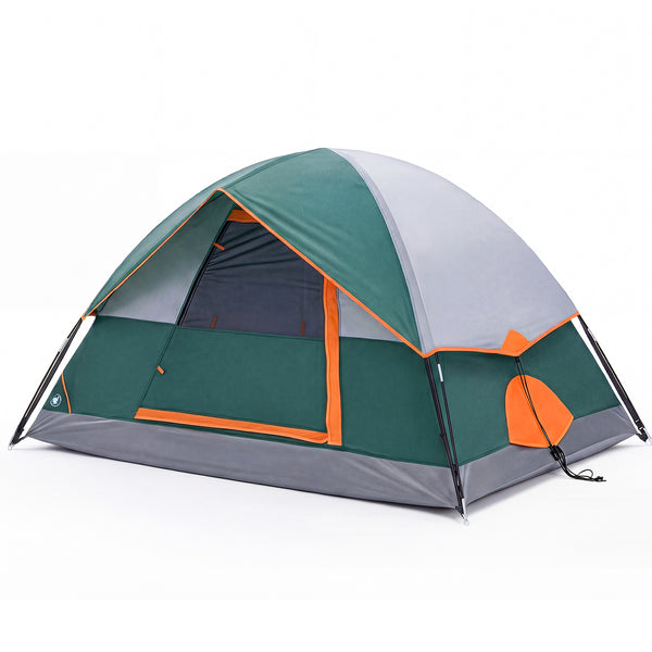 SHOUFTW 2-4 Person Waterproof Camping Tent with Rainfly, Easy Setup Dome Tent with Mesh Windows & Skylight Vent, Lightweight Portable Tent for Outdoor Camping, Hiking, Festivals & Backyard
