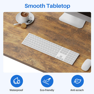 CONCETTA Computer Desk, Simple Writing Desk for Home Office, Small Gaming Desk for Bedroom, Compact Office Desk Table