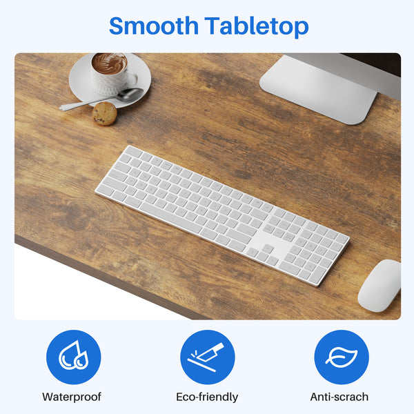 CONCETTA Computer Desk, Simple Writing Desk for Home Office, Small Gaming Desk for Bedroom, Compact Office Desk Table