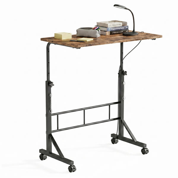 CONCETTA Adjustable Height Mobile Standing Desk with Wheels, 16"x31.5" Small Rolling Computer Desk for Home Office