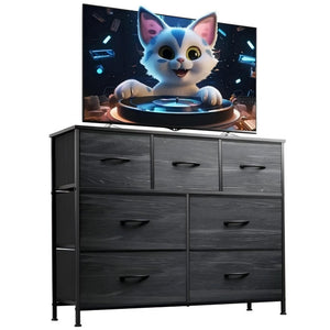 CONCETTA 7-Drawer Fabric Storage Cabinet for Adults, TV Cabinet Sideboard, Organizer Furniture for Living Room, Office, Kitchen, Hallway
