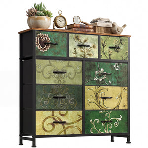CONCETTA 9-Drawer Fabric Dresser, TV Cabinet Sideboard, Storage Organizer Cabinet for Living Room, Bedroom, Office