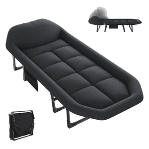 SHOUFTW Folding Camping Cots, Adjustable Camping Bed with Mattress for Camping,Outdoor Acticity