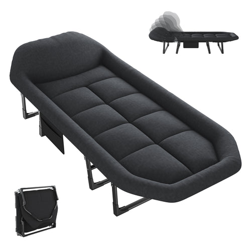 SHOUFTW Folding Camping Cots, Adjustable Camping Bed with Mattress for Camping,Outdoor Acticity