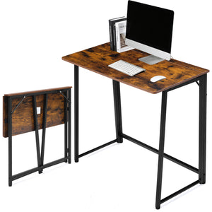 CONCETTA Lightweight Folding Desk 31.5", Space Saving Workstation, Portable Computer Table for Small Home Office & RV, Easy Set Up