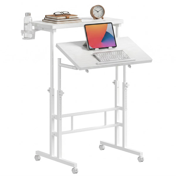 CONCETTA 23.6 inch Mobile Standing Desk, Adjustable Height Rolling Computer Desk for Home Office, Portable Treadmill Sit Stand Workstation