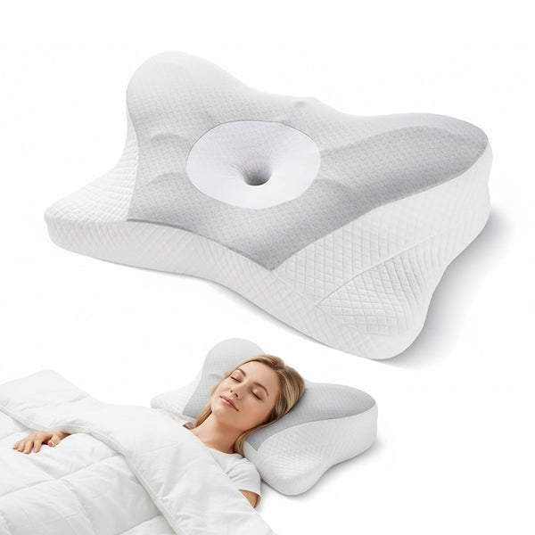 Ergonomic Cervical Pillow Orthopedic Cervical Pillow for Neck Pain Relief, King, Gray