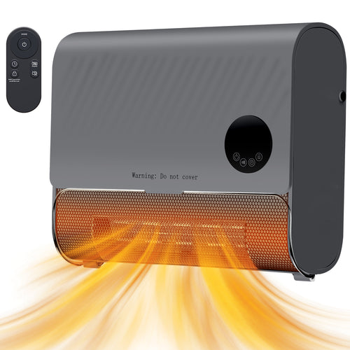 Electric Wall Heater 1500W with Thermostat and 12-Hour Timer, Ideal for Bedrooms
