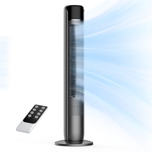 CONCETTA Quiet 36" Tower Fan with Remote, 5 Speeds, 4 Wind Modes, Auto Temp Control, 12H Timer & Wide Oscillation – Ideal for Bedroom or Living Room