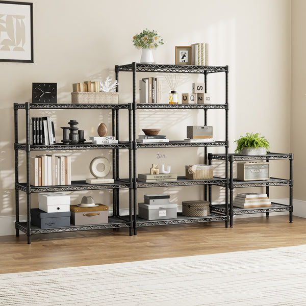 Metal Wire Shelving Unit, Heavy-Duty Storage Rack for Kitchen, Bathroom