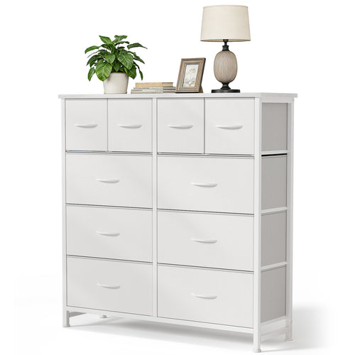 CONCETTA 10-Drawer Fabric Dresser, Large Storage Tower for Bedroom, Closet, Living Room