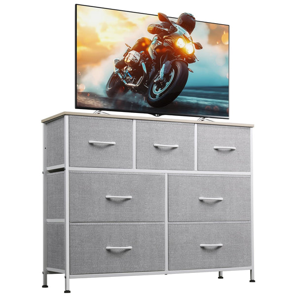 CONCETTA 7-Drawer Fabric Storage Cabinet for Adults, TV Cabinet Sideboard, Organizer Furniture for Living Room, Office, Kitchen, Hallway