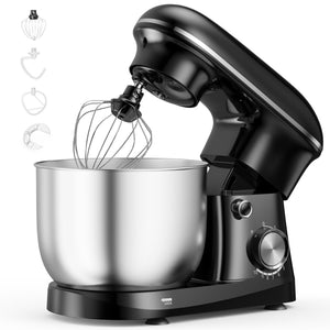 CONCETTA Kitchen Stand Mixer, 10 Speed Settings, Safety Protection Features, Comes with Egg Whisk, Dough Hook, Flat Beater