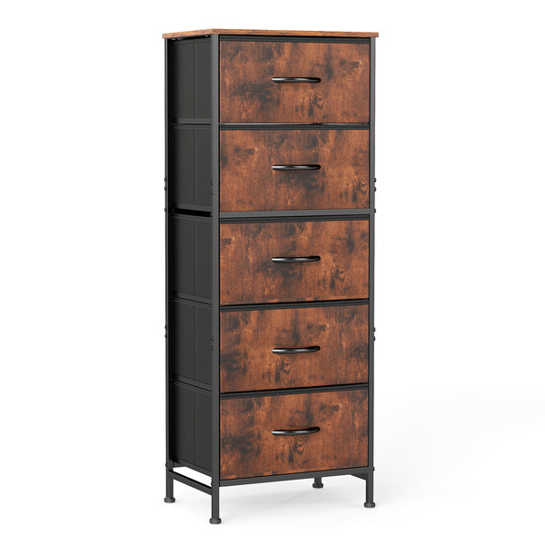 CONCETTA 5 fabric storage cabinet, TV stand, clothing storage, living room and bedroom, black, white, rust, gray