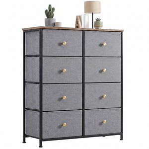 CONCETTA 8-Drawer Fabric Dresser, Storage Organizer Cabinet for Living Room, Bedroom, Office