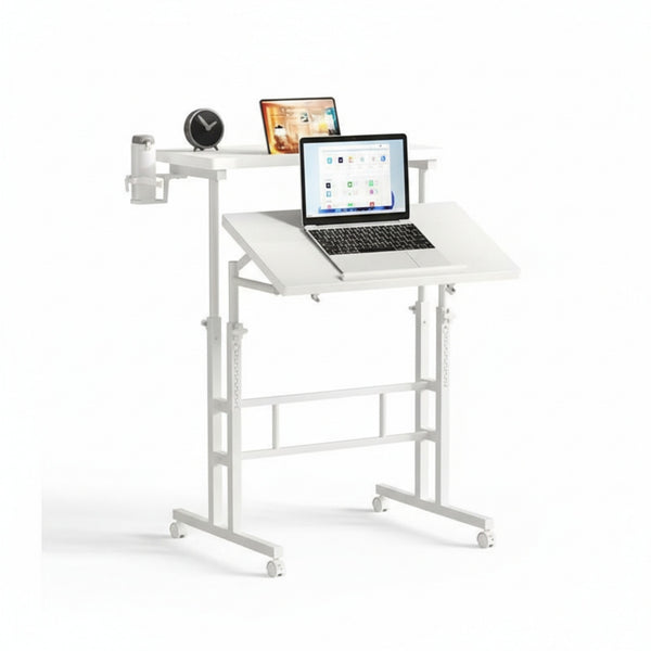 CONCETTA 23.6 inch Mobile Standing Desk, Adjustable Height Rolling Computer Desk for Home Office, Portable Treadmill Sit Stand Workstation