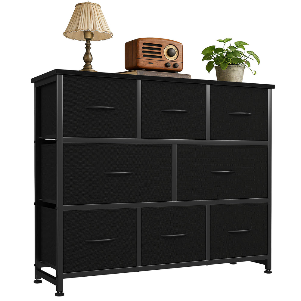 CONCETTA 8 Drawer Fabric Chest，Dresser for Bedroom, Wide Storage Tower for Closet, Living Room, Hallway