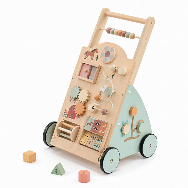 CONCETTA Play Vehicles with Storage Space, Adjustable Speed Push Car with Maze Toys