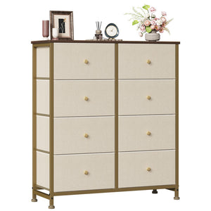 CONCETTA 8-Drawer Fabric Dresser, Storage Organizer Cabinet for Living Room, Bedroom, Office