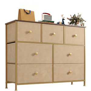 CONCETTA 7-Drawer Fabric Storage Cabinet for Adults, TV Cabinet Sideboard, Organizer Furniture for Living Room, Office, Kitchen, Hallway