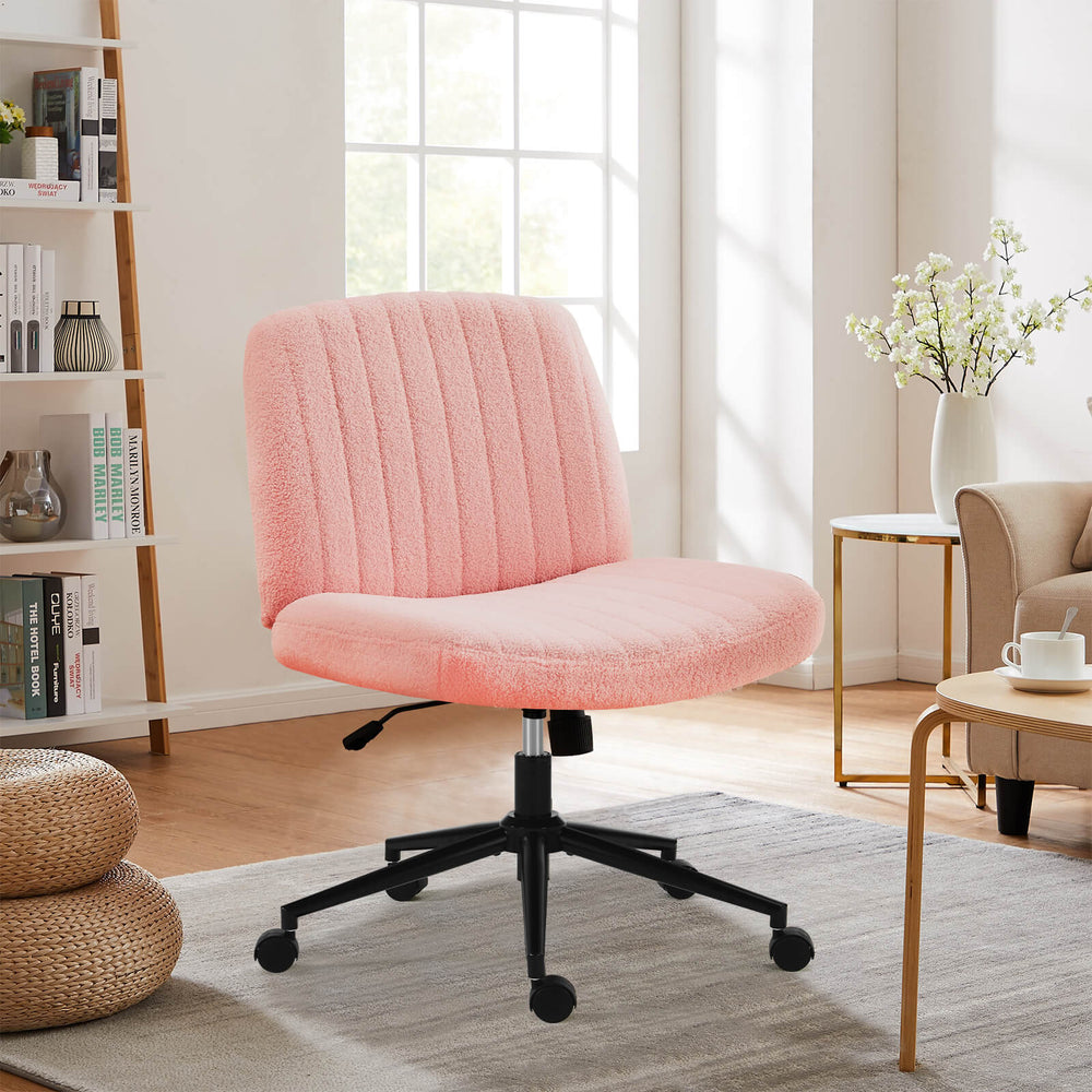 CONCETTA Cross-legged chair without armrests, with wheels, swivelling, height-adjustable vanity chair, office chair, can be used with fabric dresser