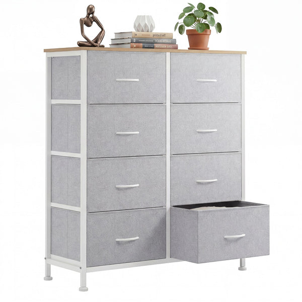CONCETTA 8-Drawer Fabric Dresser, Storage Organizer Cabinet for Living Room, Bedroom, Office