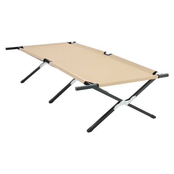 SHOUFTW Lightweight Folding Camping Cot, Extra Wide Portable Adult Camp Bed with Quick Setup for Travel, Guest, Hiking