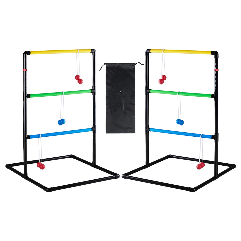 CONCETTA Ladder Toss Game for Indoor & Outdoor Play, 6 Soft Rubber Bolos, Tangle-Free Ropes & Carry Case