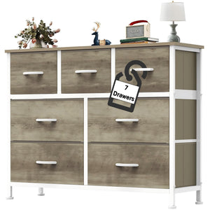 CONCETTA 7-Drawer Fabric Storage Cabinet for Adults, TV Cabinet Sideboard, Organizer Furniture for Living Room, Office, Kitchen, Hallway
