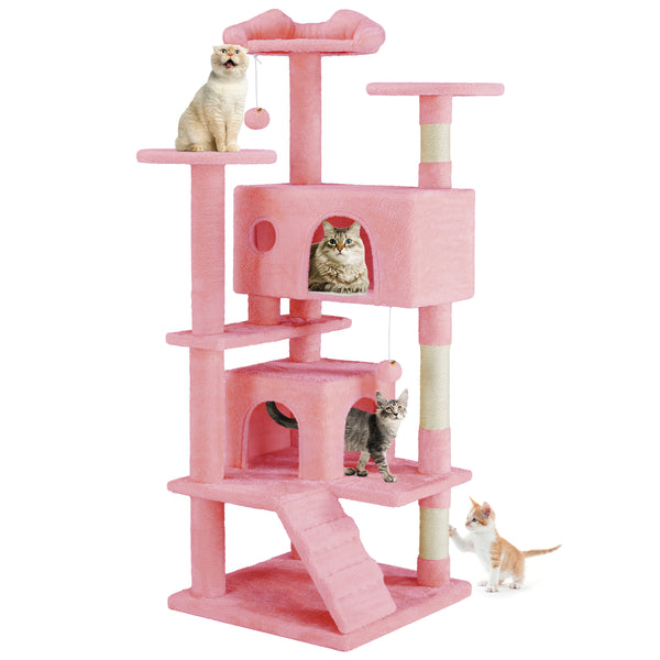 CONCETTA Cat Tree Tower, Multi-Level Cat Tree for Large Cats, Kitty, Pet House with 2 Condo, Scratching Post
