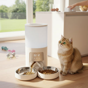 CONCETTA Automatic Pet Feeder - Programmable Timed Dry Food Dispenser, Smart Automatic Pet Feeder with APP Control, Voice Recorder & Portion Control,