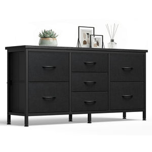 CONCETTA Storage TV Dresser, Metal Frames Resist Deformation, Adjustable Feet Prevent Tipping, Supports TV up to 55-80 inch, Suitable for Living Room