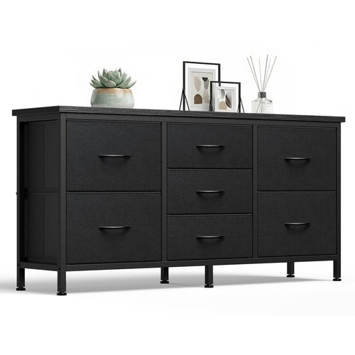 CONCETTA Storage TV Dresser, Metal Frames Resist Deformation, Adjustable Feet Prevent Tipping, Supports TV up to 55-80 inch, Suitable for Living Room