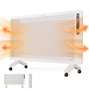 CONCETTA Electric Space Heater, 1500W Panel Convection Heater with Remote Control, Wall‑mount & Freestanding for Living Room Bedroom, 25H Timer Overheat Tip‑Over Safety Protection