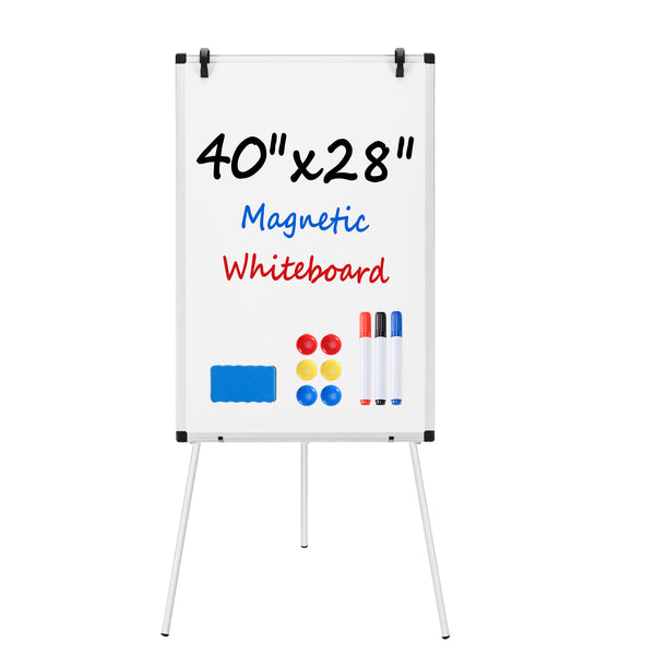 SHOUFTW Magnetic Whiteboard with Stand, Portable Dry Erase Board with Adjustable Tripod Easel for Office, Classroom, Home