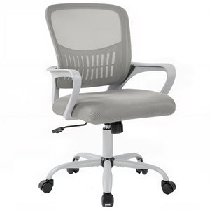CONCETTA Ergonomic Mid-Back Office Chair with Lumbar Support, Adjustable Height, Rocking Mode, 360° Swivel for Home or Meeting Room