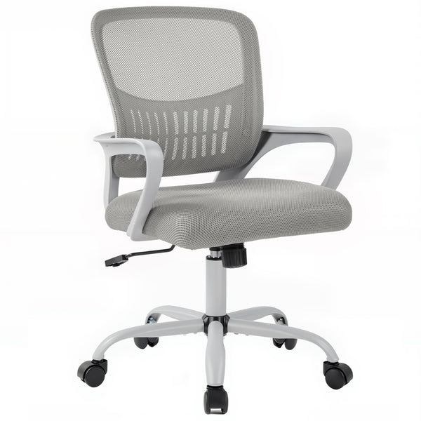 CONCETTA Ergonomic Mid-Back Office Chair with Lumbar Support, Adjustable Height, Rocking Mode, 360° Swivel for Home or Meeting Room