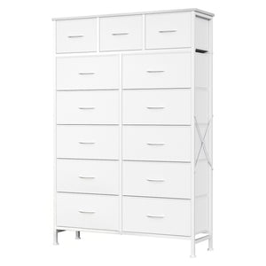 CONCETTA 13-Drawer Fabric Dresser, Tall Storage Tower Organizaton for Bedroom, Closet, Living Room