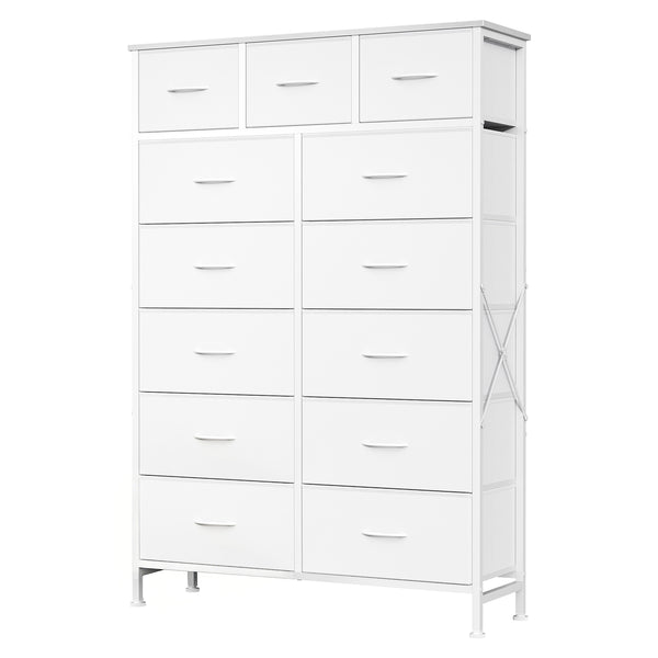 CONCETTA 13-Drawer Fabric Dresser, Tall Storage Tower Organizaton for Bedroom, Closet, Living Room