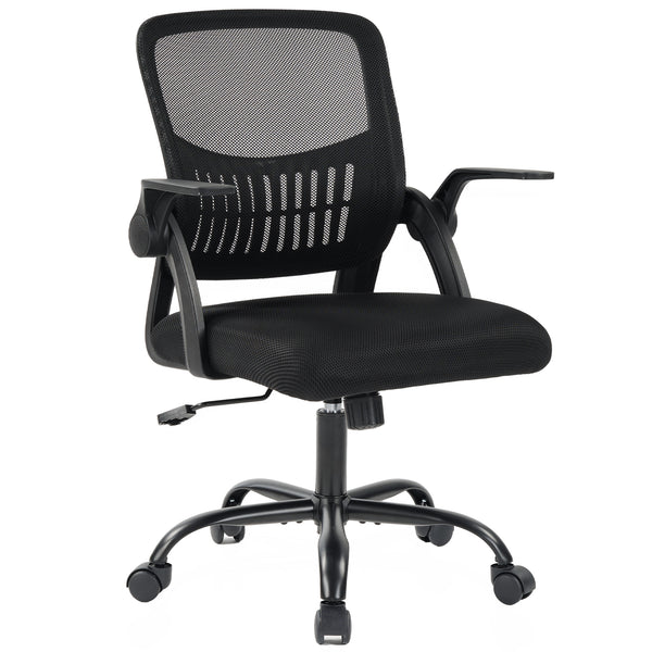 CONCETTA Ergonomic Mid-Back Office Chair with Lumbar Support, Adjustable Height, Rocking Mode, 360° Swivel for Home or Meeting Room