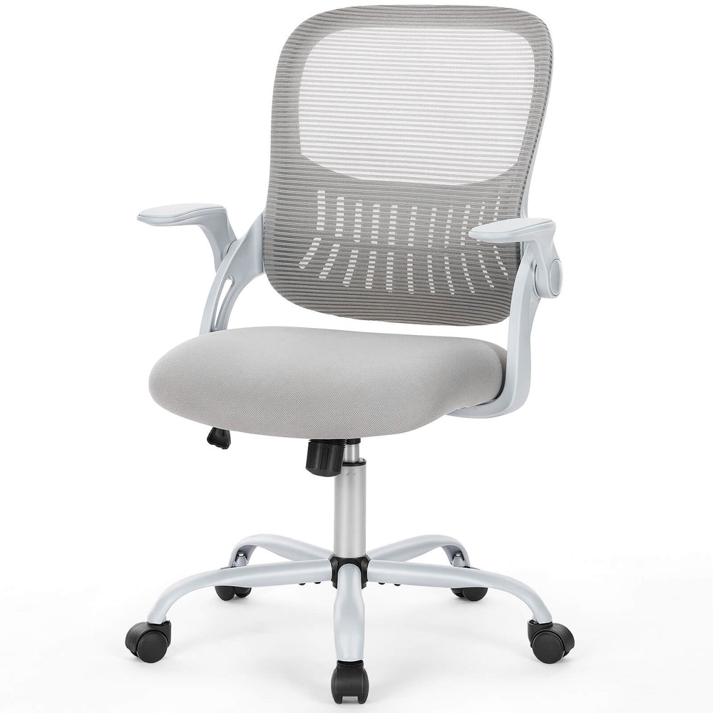 CONCETTA Office Computer Desk Chair-Ergonomic Chair with Wheels, Comfortable Lumbar Support, Comfy Flip-up Arms for Home, Office