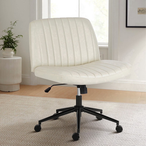 CONCETTA Cross-legged chair without armrests, with wheels, swivelling, height-adjustable vanity chair, office chair, can be used with fabric dresser