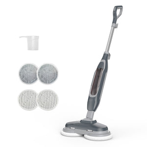 CONCETTA Hard Floor Steam Mop with Dual Cleaning Heads, 3 Steam Modes, LED Headlights