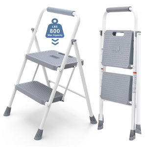 CONCETTA step non-slip ladder, 800 lbs Capacity, Foldable, For use in the home and outdoors, picking up and dropping off items