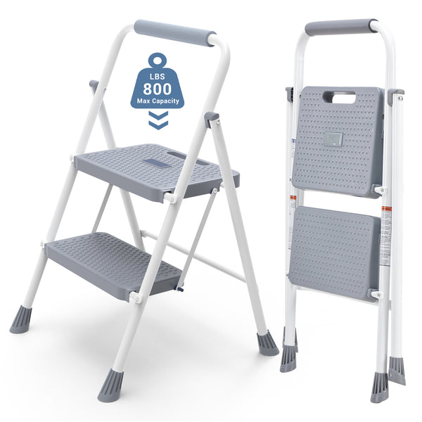 CONCETTA step non-slip ladder, 800 lbs Capacity, Foldable, For use in the home and outdoors, picking up and dropping off items